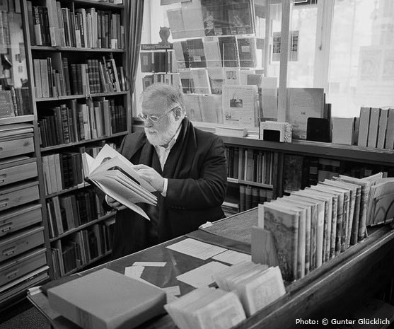 Alberto Manguel im Antiquariat R. Pabel, Hamburg